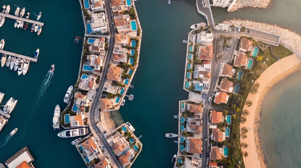 Aerial view of Limassol Marina, Cyprus